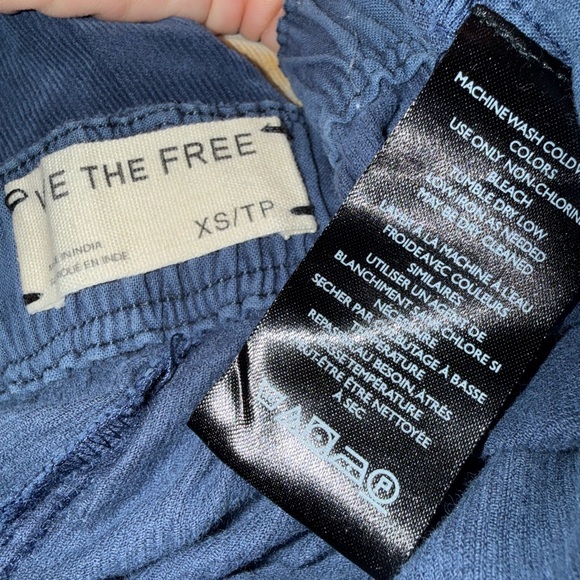 NEW We The Free Fine Corduroy Blue Pants XS - Picture 11 of 11